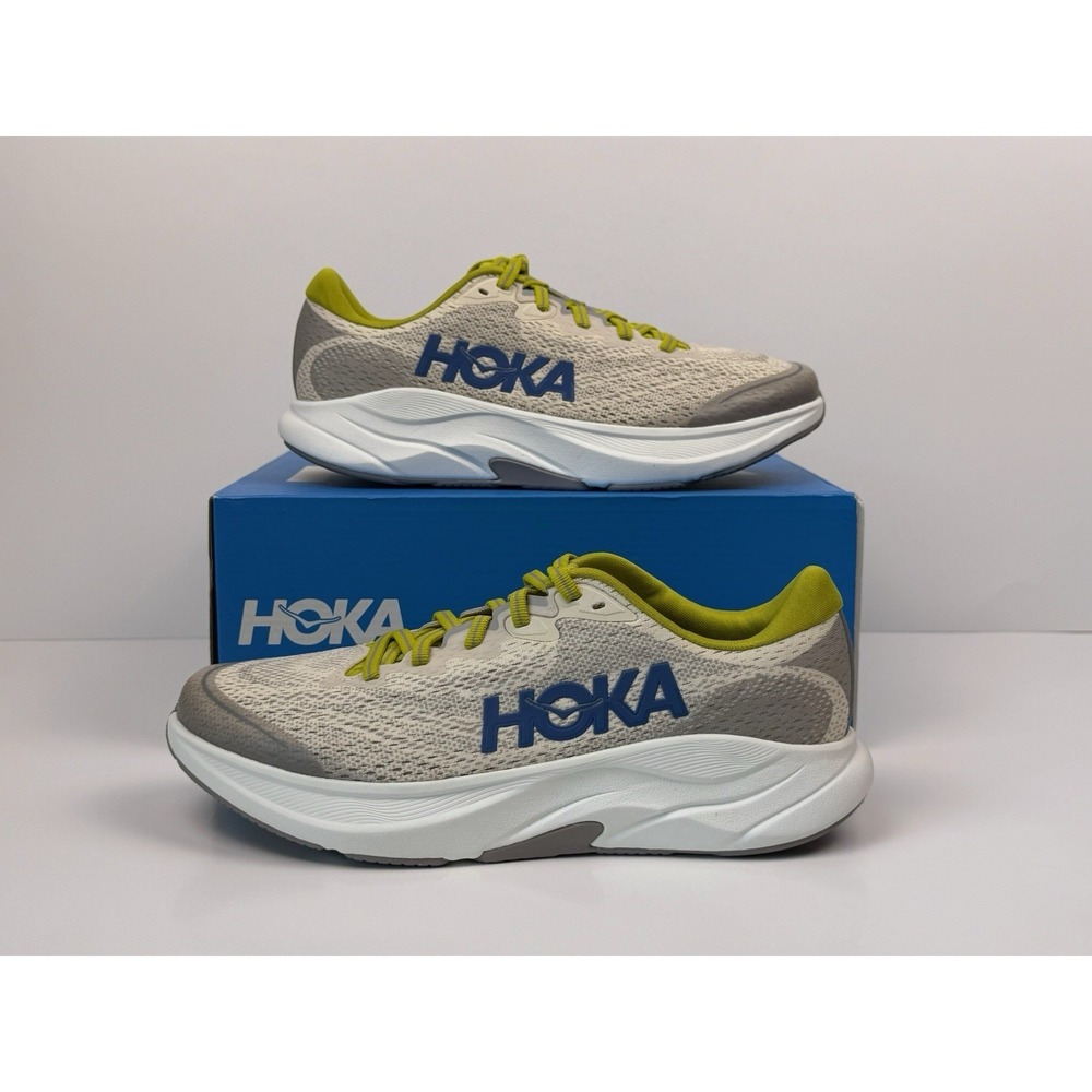 Hoka One One Rincon 4 Running Shoes Size 6 Big Kids White/Yellow 1168874 / BHCM